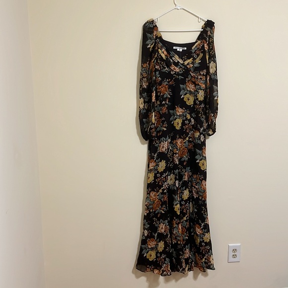 Veronica Beard Avani Wrap effect floral print silk chiffon maxi dress sz 4 NWOT - Picture 16 of 16
